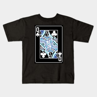 Queen of Clubs Pixel Art Bright Negative Mode Kids T-Shirt